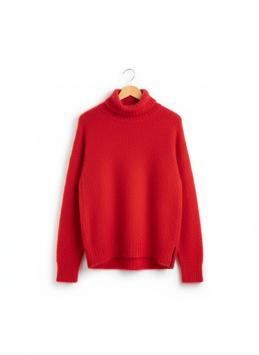HIGH NECK SWEATER|S/M|BUST 21|