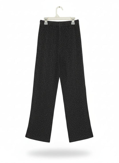LOUNGABLE|XS/S|WAIST 24|BLACK SHIMMER WIDE-LEG TROUSERS