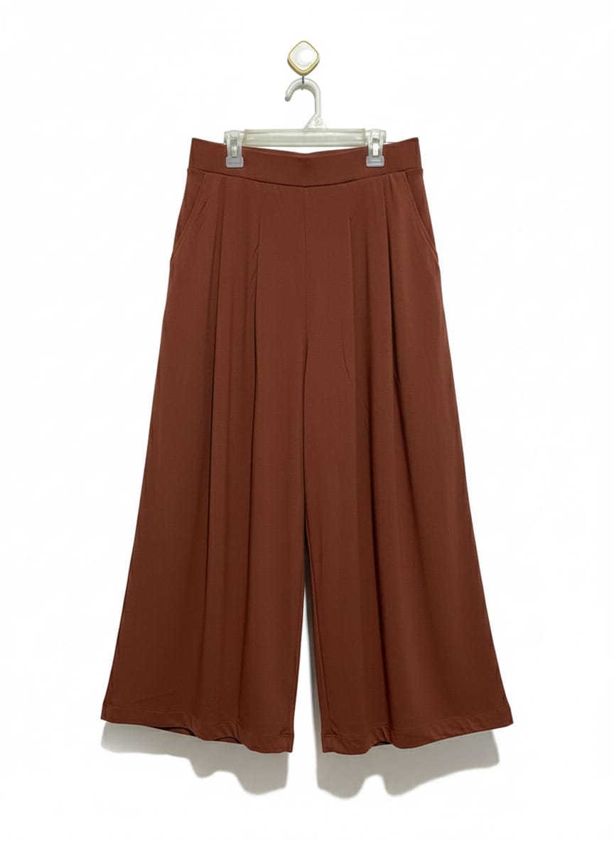 UNIQLO|S|WAIST 28|BROWN WIDE-LEG CULOTTES