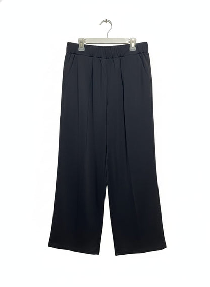 Black Wide-Leg Trousers|XLARGE|WAIST 30 ELASTICATED