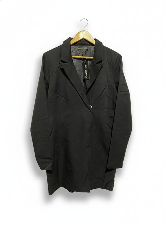 I SAW IT FIRST|M|BUST 18|BLACK SINGLE-BUTTON BLAZER DRESS