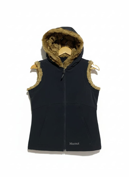 MARMOT| S| BUST 18|FURLONG WOMEN'S SOFTSHELL VEST WITH FAUX FUR TRIM