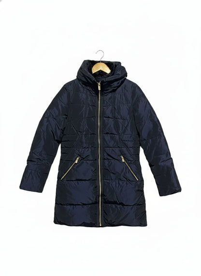 NEXT OUTER WEAR|L|BUST 22| Navy Blue Long Puffer Coat