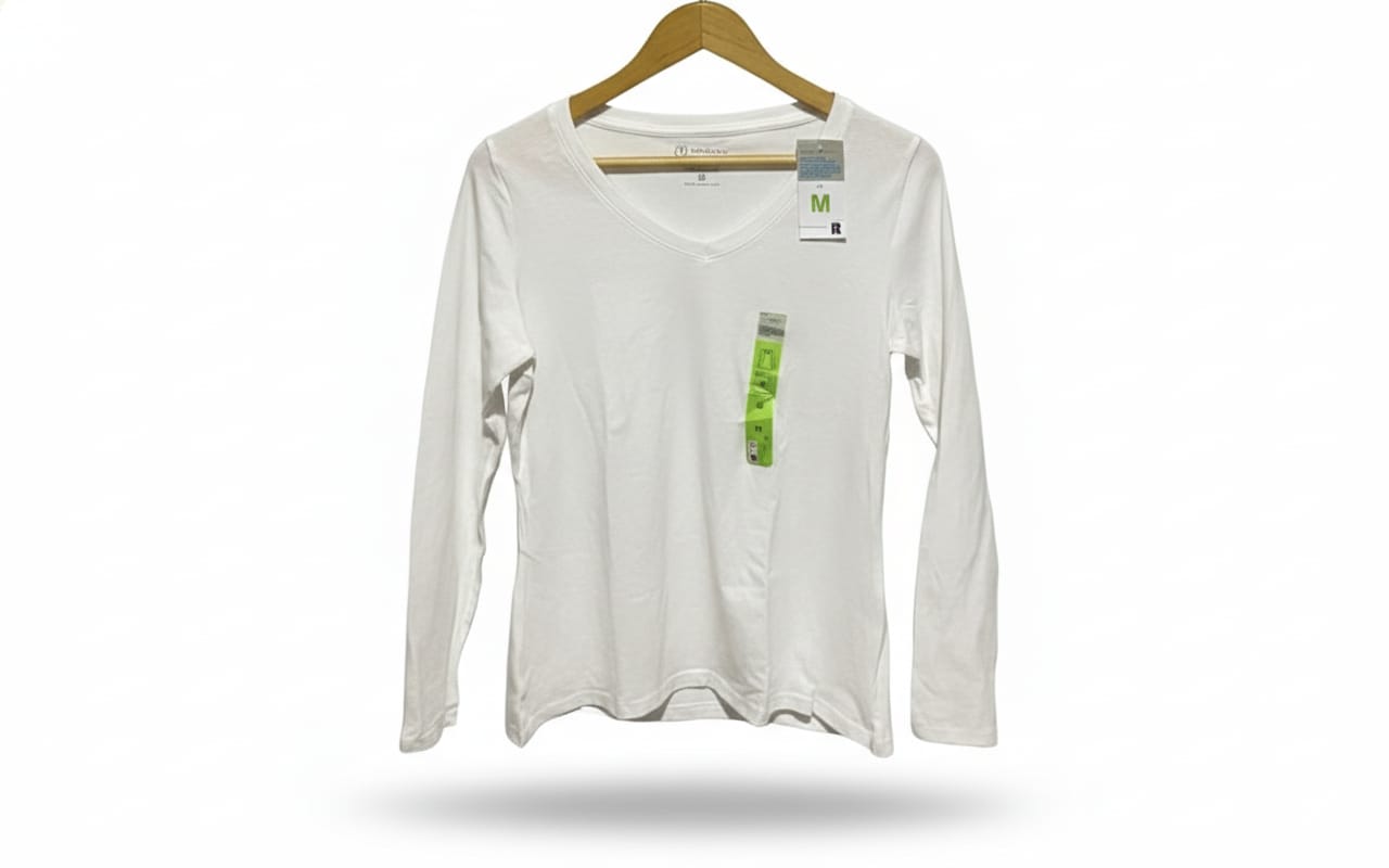 PRIMARK|M|BUST 17|Tech Long Sleeve T-Shirt  WHITE