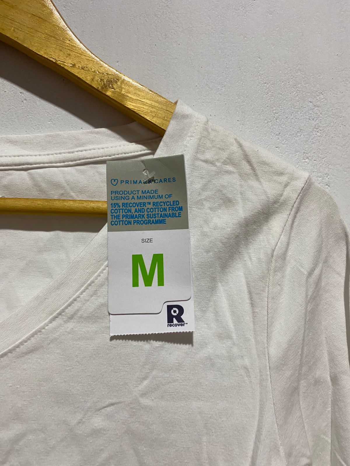 PRIMARK|M|BUST 17|Tech Long Sleeve T-Shirt  WHITE