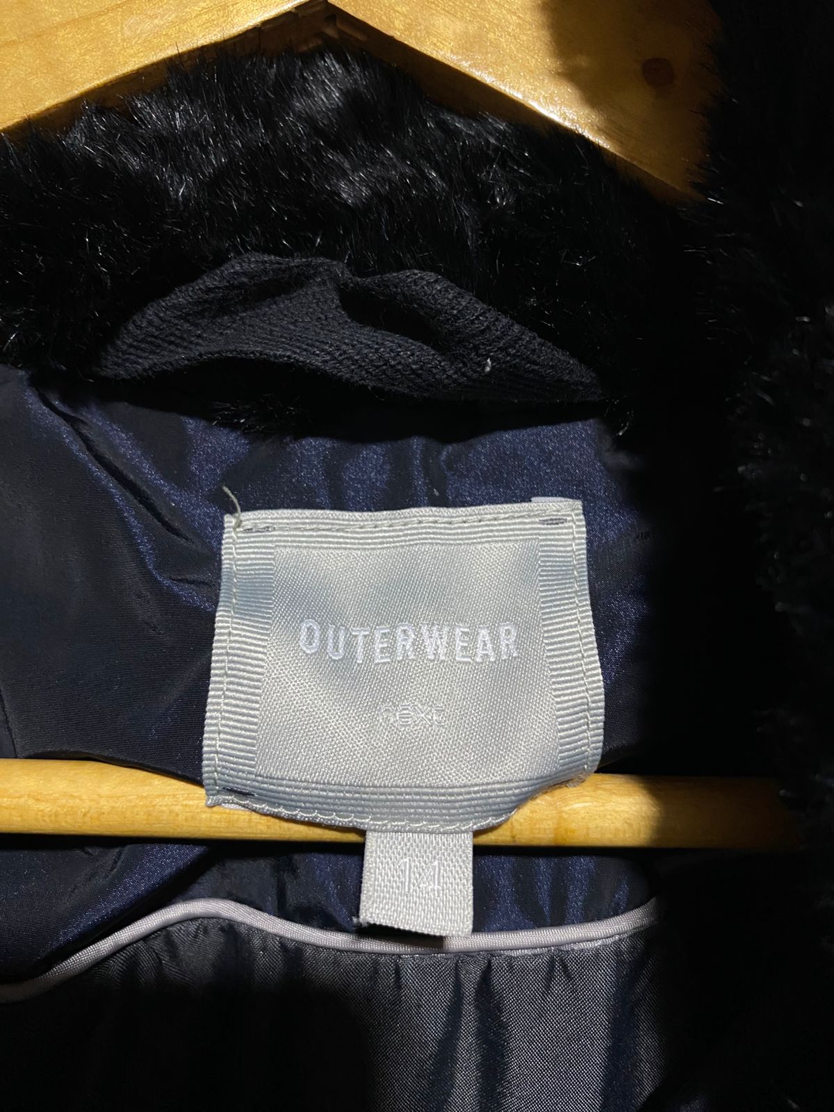 NEXT OUTER WEAR|L|BUST 22| Navy Blue Long Puffer Coat