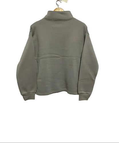 SHEIN|M|BUST 22|GREY RELAXED-FIT HALF-ZIP SWEATSHIRT