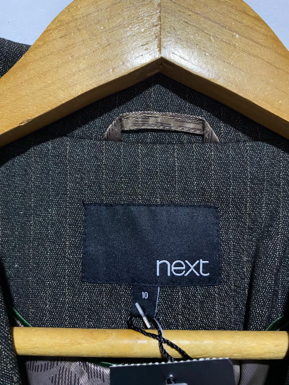 NEXT |M|BUST 18|WOMEN'S BROWN PINSTRIPE TAILORED BLAZER