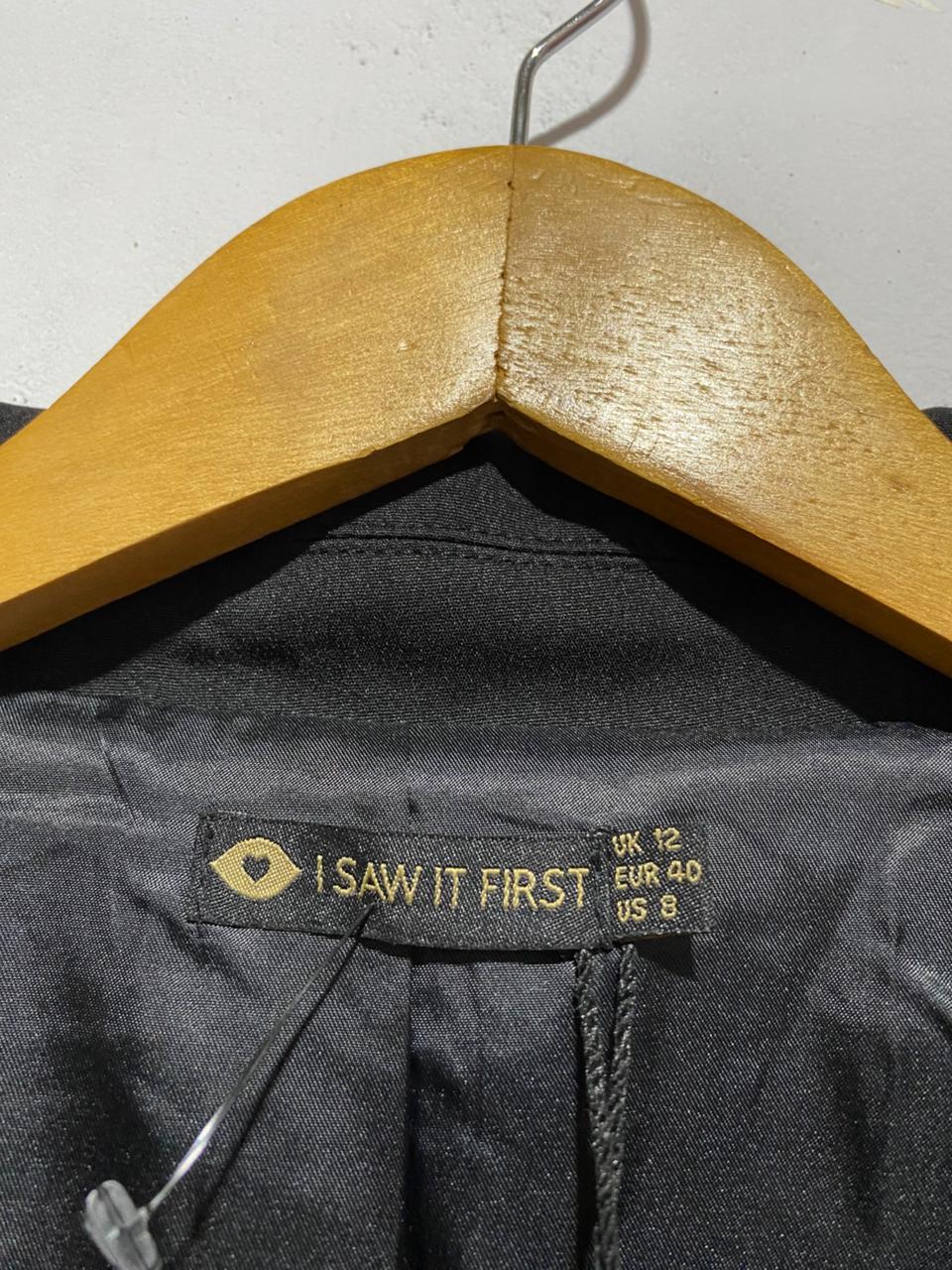 I SAW IT FIRST|M|BUST 18|BLACK SINGLE-BUTTON BLAZER DRESS