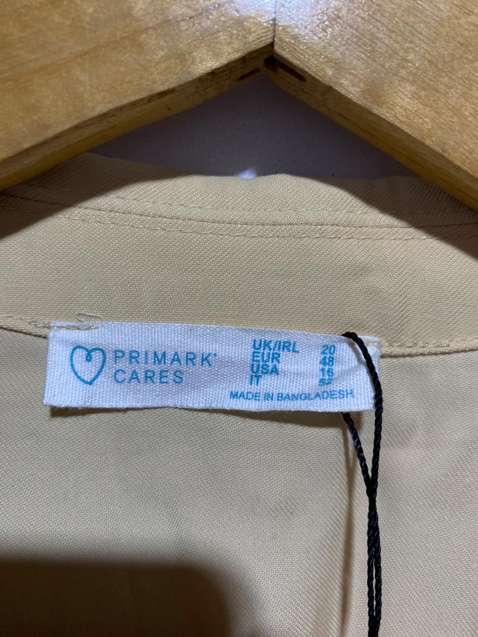 PRIMARK|XL/XXL|BUST 26|PALE YELLOW SINGLE-BUTTON RELAXED-FIT BLAZER