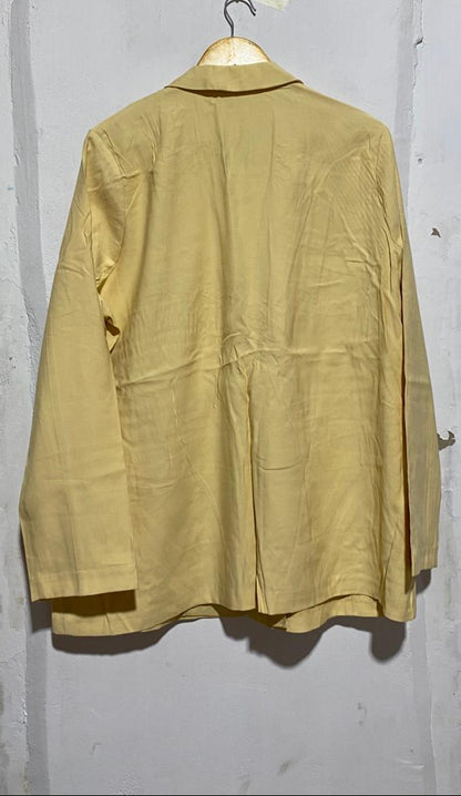 PRIMARK|XL/XXL|BUST 26|PALE YELLOW SINGLE-BUTTON RELAXED-FIT BLAZER