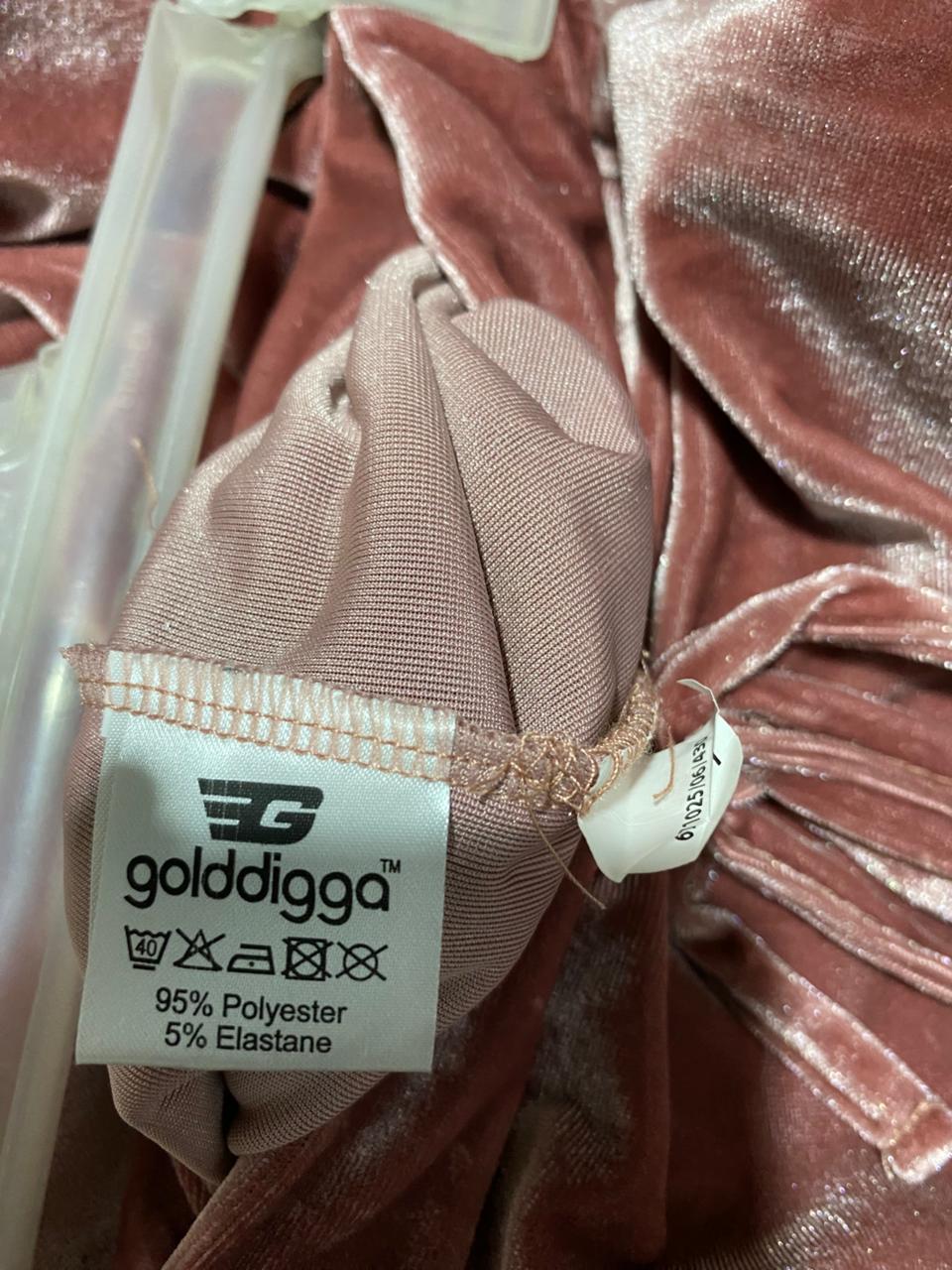 GOLDDIGGA|L|WAIST 30|DUSTY ROSE VELOUR JOGGER PANTS