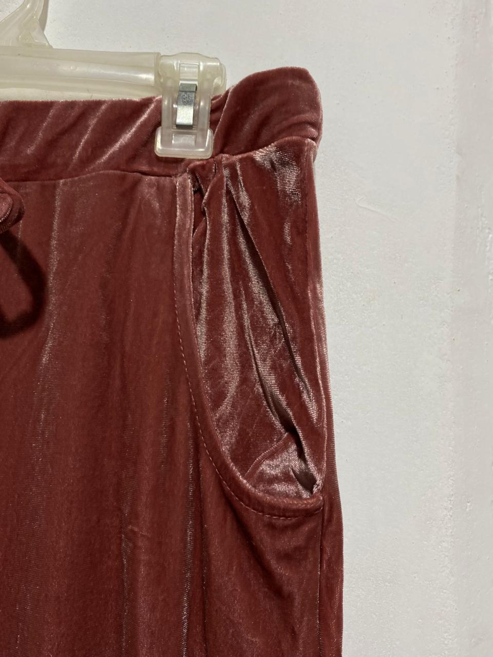 GOLDDIGGA|L|WAIST 30|DUSTY ROSE VELOUR JOGGER PANTS