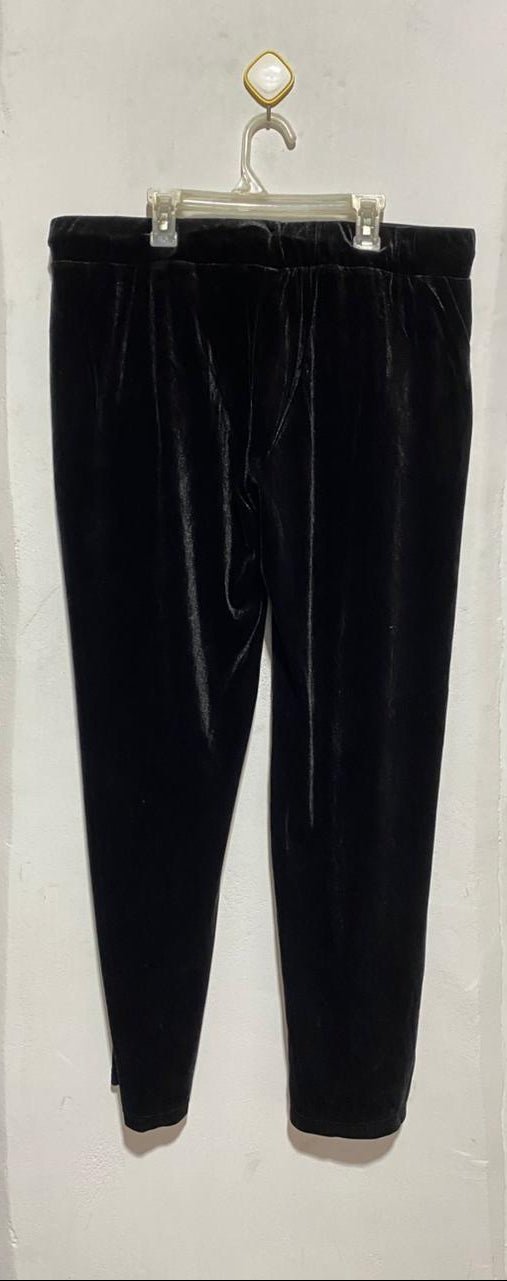 POUR MOI|XL|WAIST 36|BLACK VELVET DRAWSTRING TROUSERS