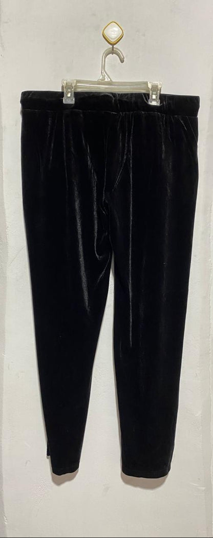 POUR MOI|XL|WAIST 36|BLACK VELVET DRAWSTRING TROUSERS