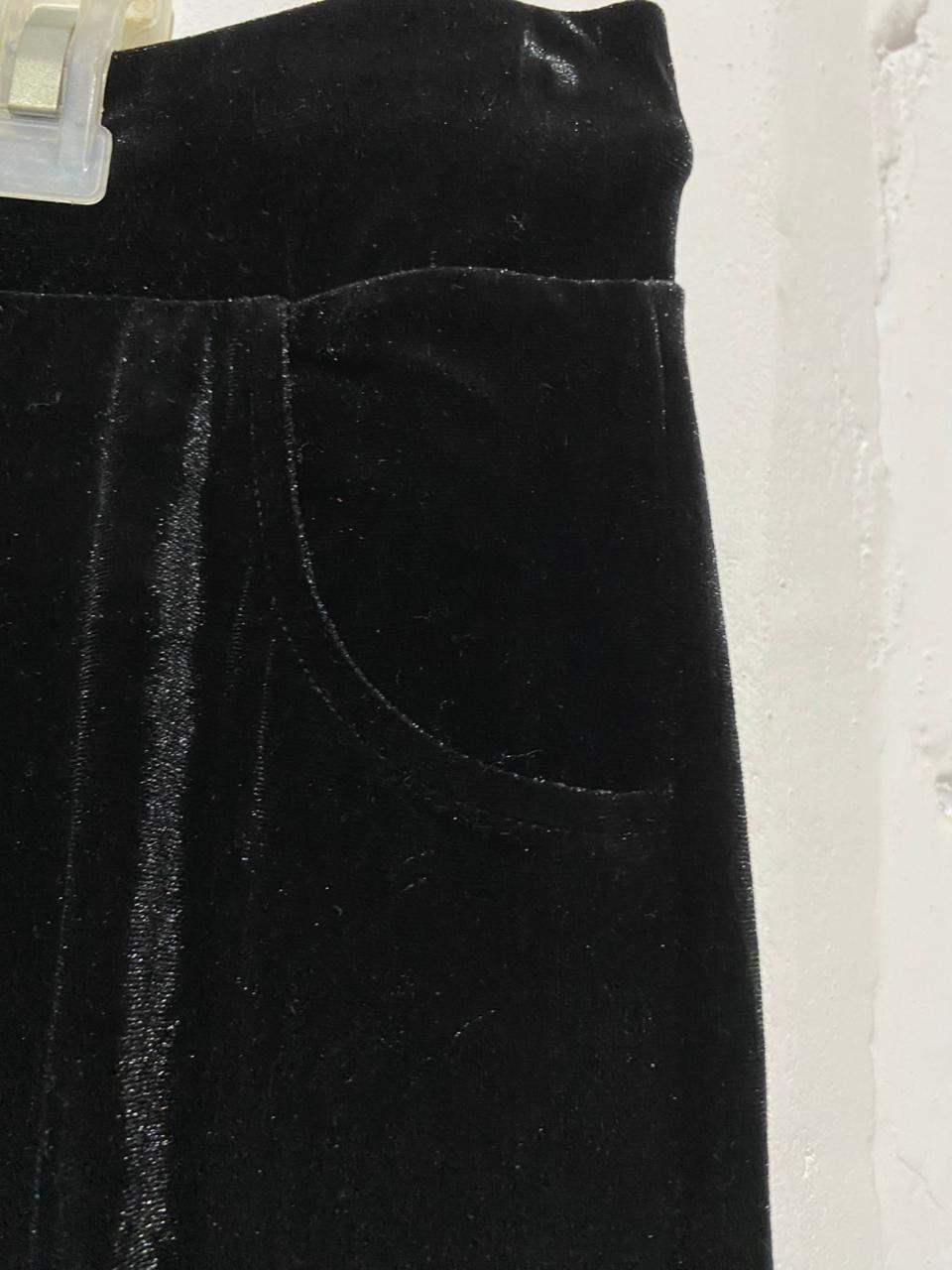POUR MOI|XL|WAIST 36|BLACK VELVET DRAWSTRING TROUSERS