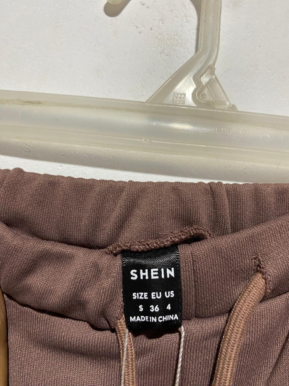 SHEIN|S|WAIST 28|BROWN WIDE-LEG DRAWSTRING TROUSERS