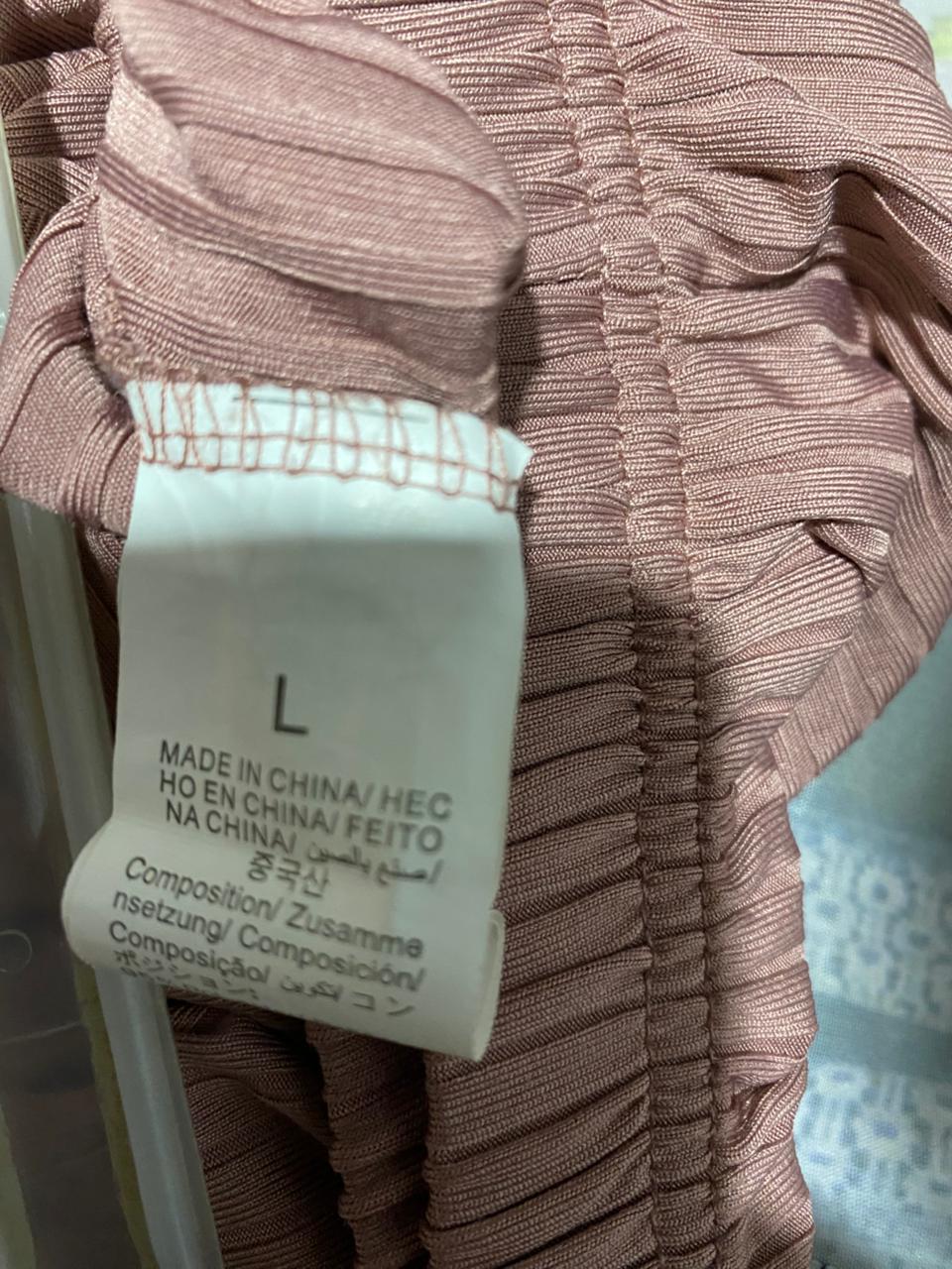 DUSTY ROSE RIBBED WIDE-LEG CULOTTES|L|WAIST 28