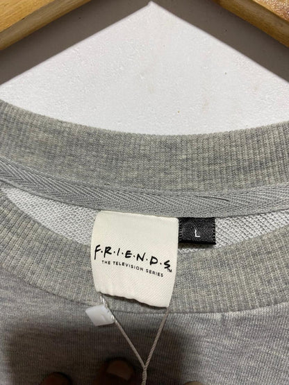 SHEIN |L|BUST 22|GREY CROPPED "FRIENDS" SWEATSHIRT
