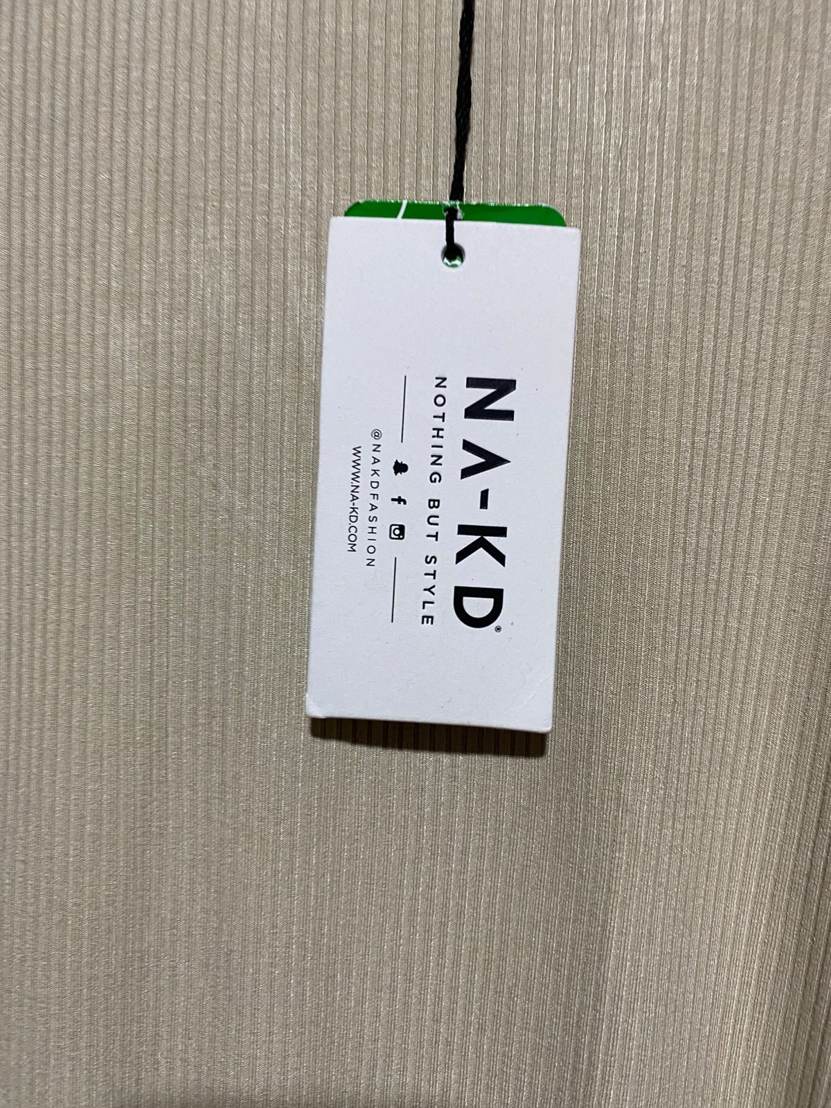 NAKD|M|BUST 16|BEIGE RIBBED MIDI DRESS WITH TIE WAIST