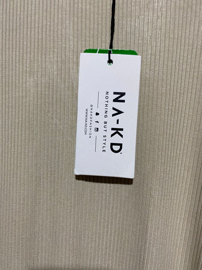 NAKD|M|BUST 16|BEIGE RIBBED MIDI DRESS WITH TIE WAIST