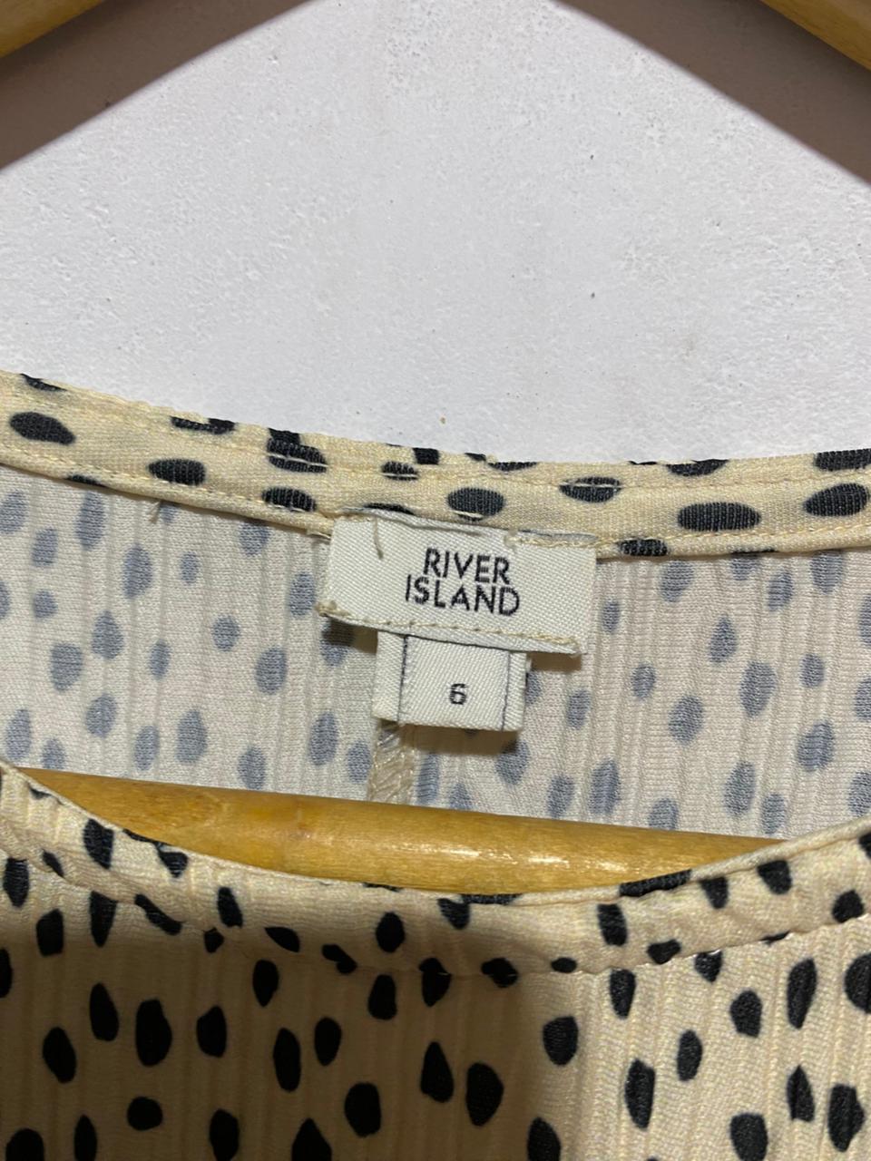 RIVER ISLAND|XS/S|BUST 18| WOMEN'S AMALIE LONG-SLEEVE MID-CALF DRESS