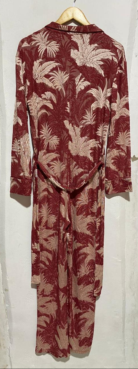 ZARA|S|BUST 19|FLORAL JACQUARD JUMPSUIT