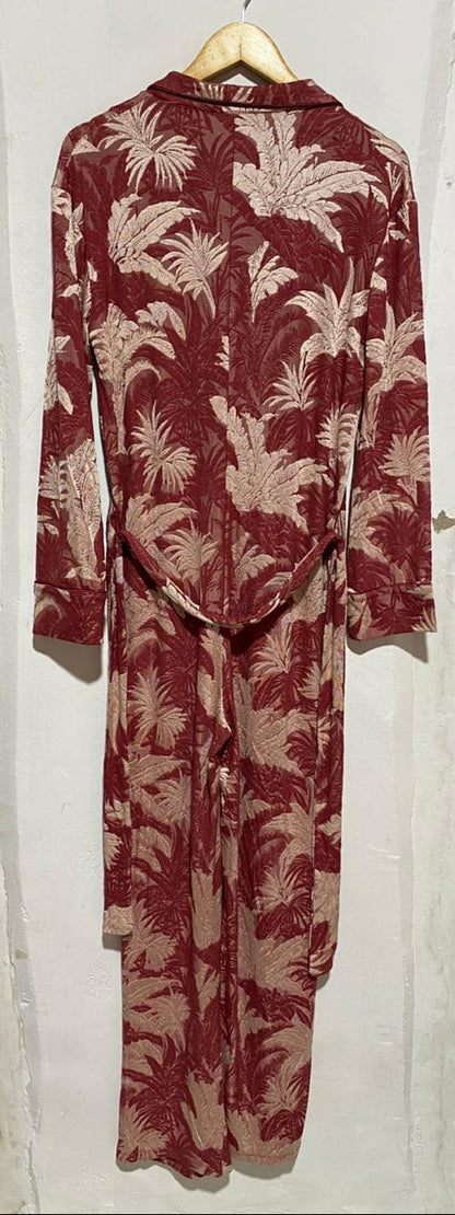 ZARA|S|BUST 19|FLORAL JACQUARD JUMPSUIT