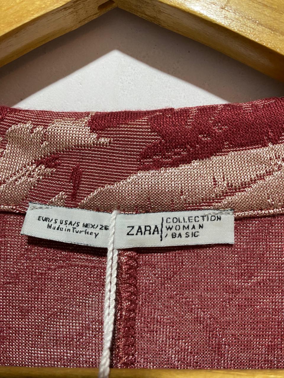 ZARA|S|BUST 19|FLORAL JACQUARD JUMPSUIT