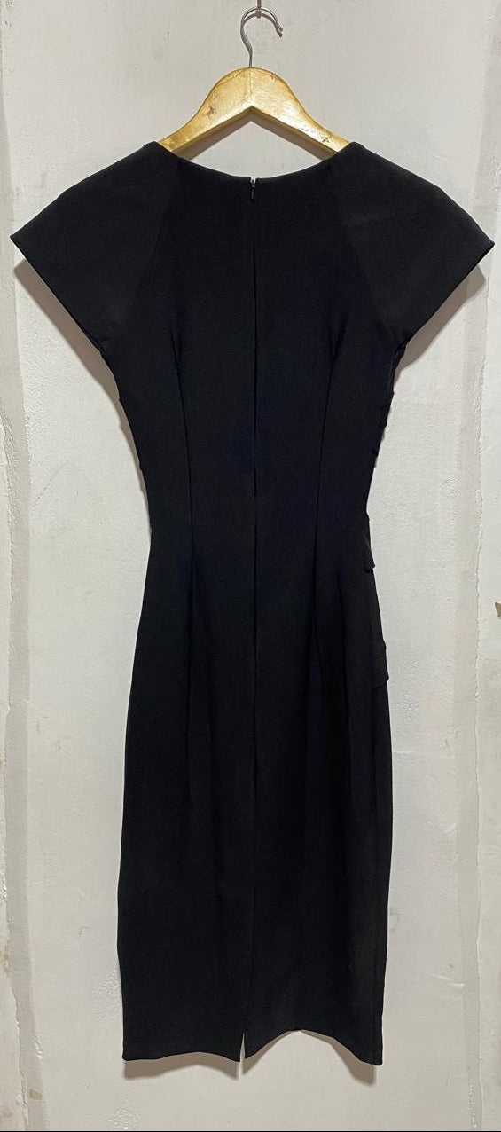 DIVA CATWALK|S|BUST 14|ATHENA BLACK SQUARE NECK SHEATH DRESS