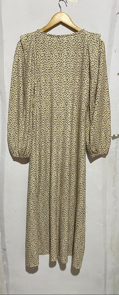 RIVER ISLAND|XS/S|BUST 18| WOMEN'S AMALIE LONG-SLEEVE MID-CALF DRESS