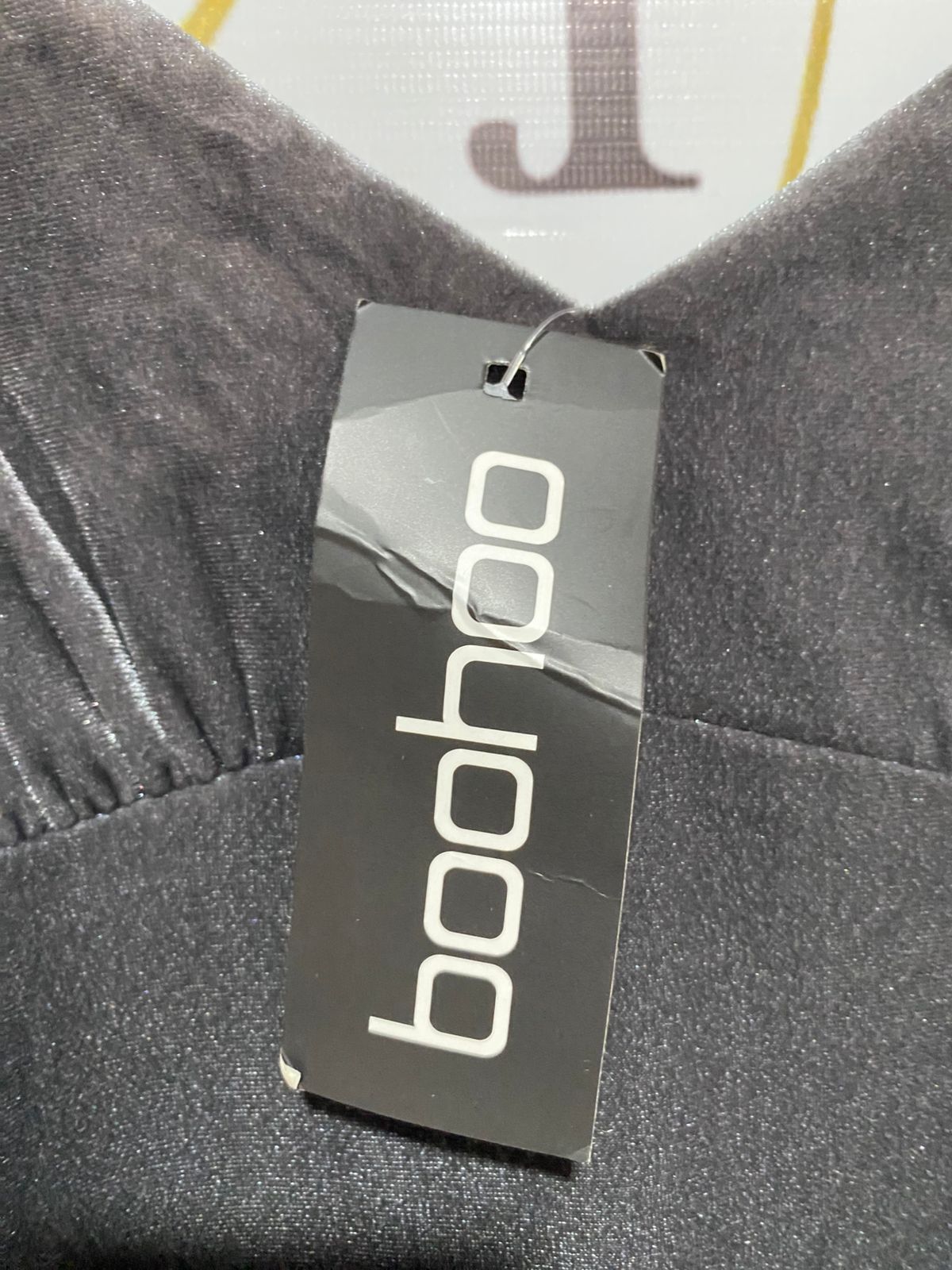 BOOHOO|M/L| BUST 16| V-Neck Velvet Midi Slip Dress