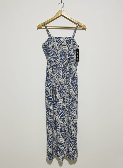 AS U WISH|S|BUST 15| Juniors' Lily Rose Squareneck Molded Cup Side Slit Midi Dress