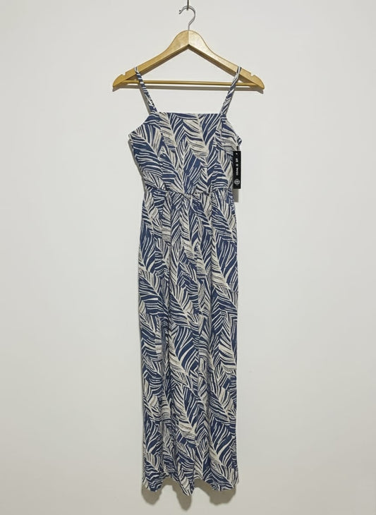 AS U WISH|S|BUST 15| Juniors' Lily Rose Squareneck Molded Cup Side Slit Midi Dress