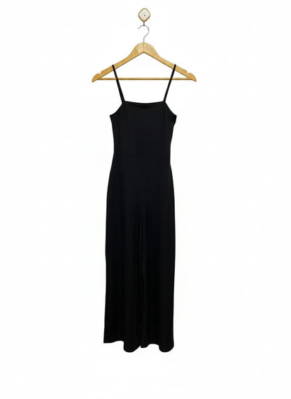 MONKL|XS|BUST 13|Black Square-Neck Cami Wide-Leg Jumpsuit