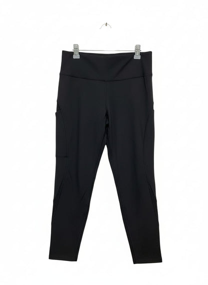 ALL IN MOTION |L|WAIST 30|WOMEN'S HIGH-RISE BLACK ACTIVEWEAR LEGGINGS WITH SIDE POCKETS