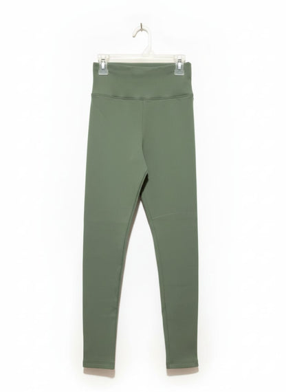 MOD ELSIVA|M|WAIST 22|WOMEN'S HIGH-WAISTED SEAMLESS OLIVE GREEN ATHLETIC LEGGINGS