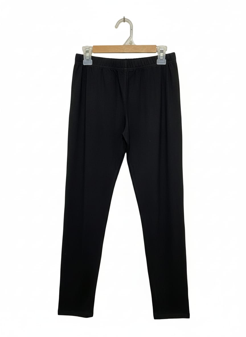PRETTY SMART|L|WAIST 24|WOMEN'S BLACK HIGH-WAISTED PONTE KNIT PULL-ON TROUSERS