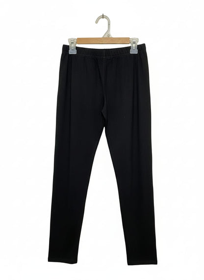 PRETTY SMART|L|WAIST 24|WOMEN'S BLACK HIGH-WAISTED PONTE KNIT PULL-ON TROUSERS
