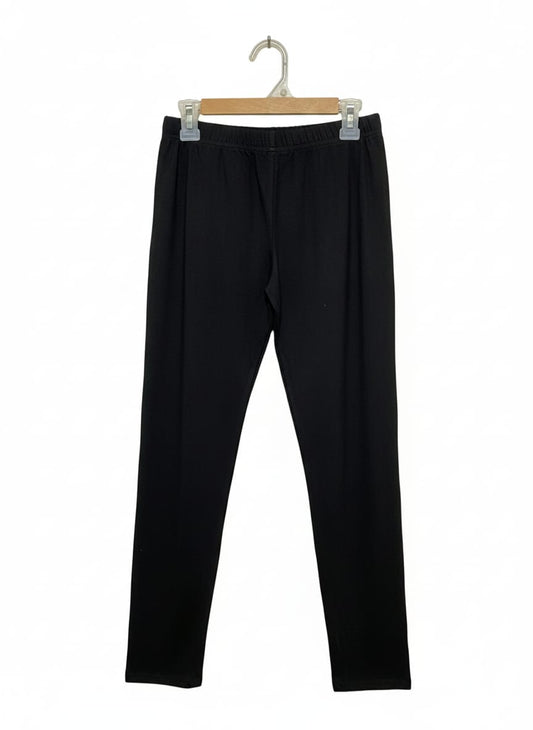 PRETTY SMART|L|WAIST 24|WOMEN'S BLACK HIGH-WAISTED PONTE KNIT PULL-ON TROUSERS