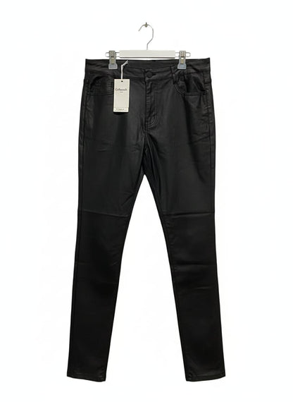 G-SMACK PARIS|XL|WAIST 32|WOMEN'S FAUX LEATHER SLIM FIT PANTS