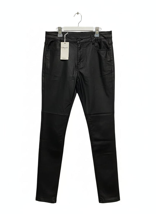 G-SMACK PARIS|XL|WAIST 32|WOMEN'S FAUX LEATHER SLIM FIT PANTS