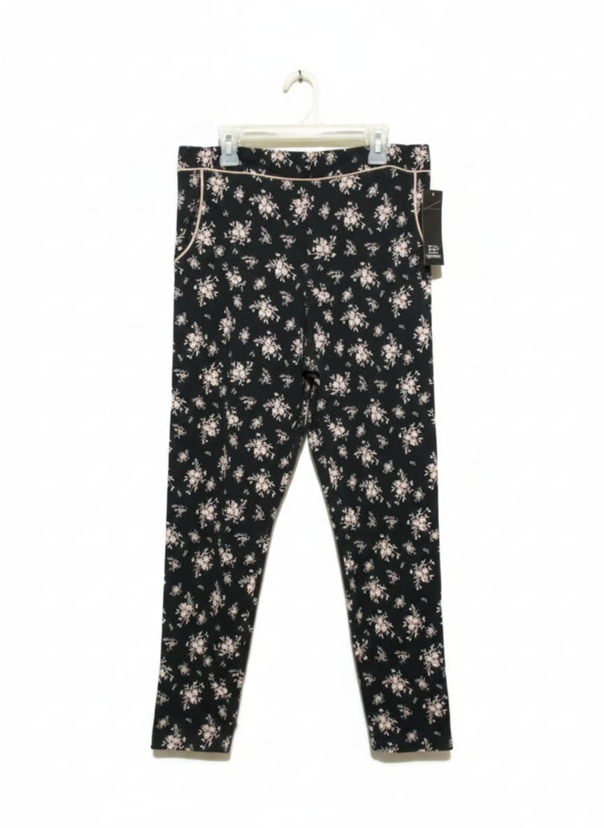 F&F SIGNATURE|XL|WAIST 34| WOMEN'S FLORAL PRINT ALESSIA CORDUROY PANTS