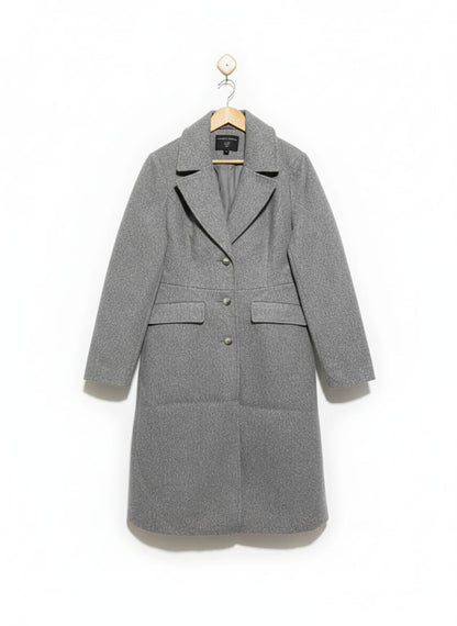DOROTHY PERKINS|M|BUST 21|GREY MIDI FIT AND FLARE COAT