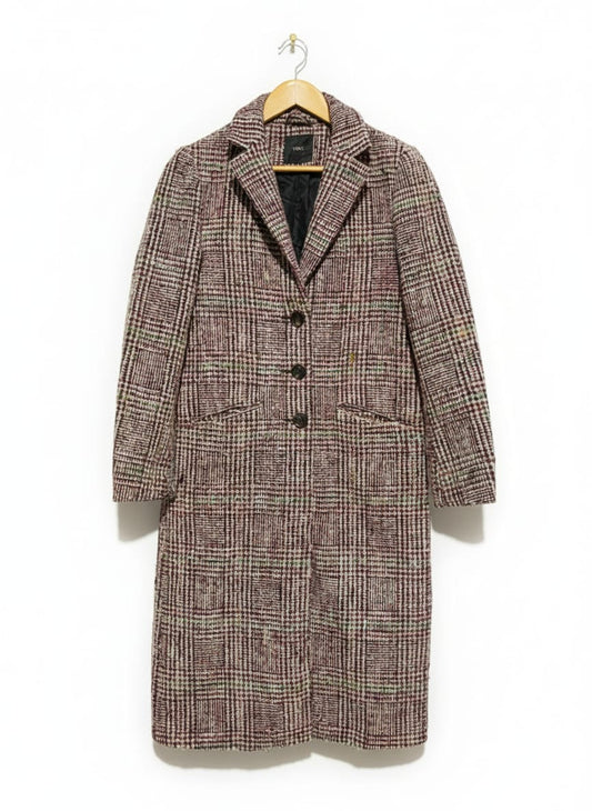 NEXT|M|BUST 19| BROWN CHECK KAI WOOL-BLEND HOUNDSTOOTH-CHECK COAT
