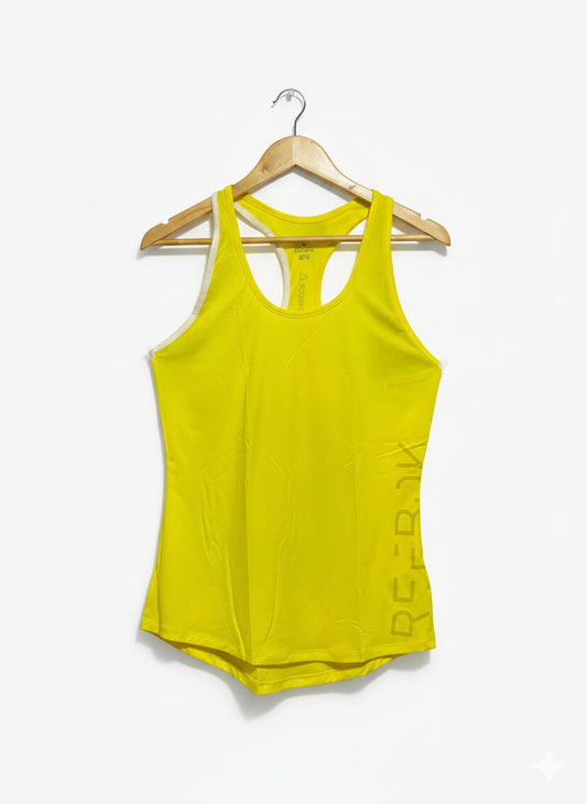 REEBOOK|M|BUST 17|Women's Yellow Racerback Tank Top