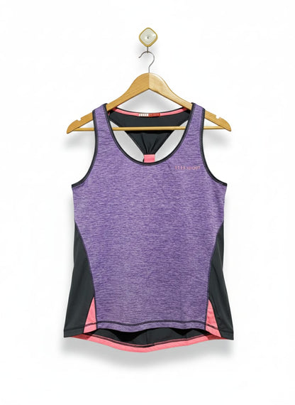 ELLE SPORT|M|BUST 17|Free Sport" Purple Athletic Tank Top