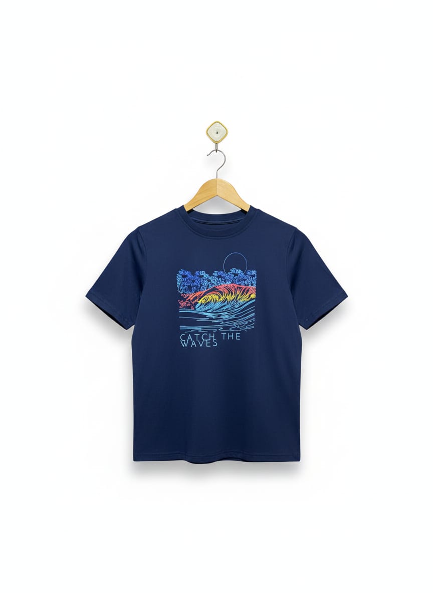 ZARO XPOSUR|L|BUST 17|Blue VW Catch The Waves T-Shirt