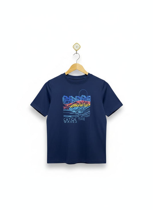 ZARO XPOSUR|L|BUST 17|Blue VW Catch The Waves T-Shirt