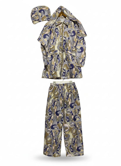 HASEMA|SMALL|GREY ABSTRACT PRINT FASHION CO-ORD SET